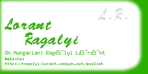 lorant ragalyi business card